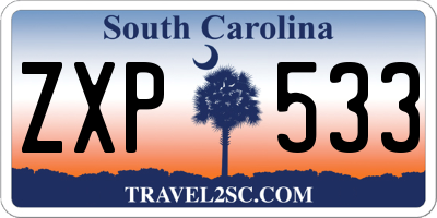 SC license plate ZXP533