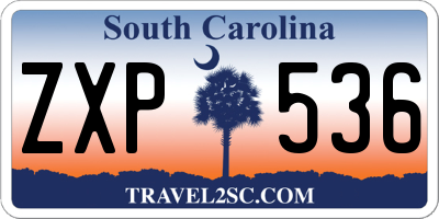 SC license plate ZXP536