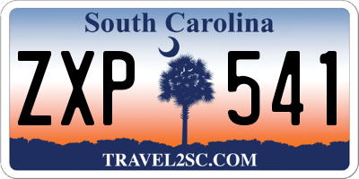 SC license plate ZXP541