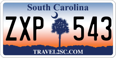 SC license plate ZXP543