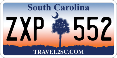SC license plate ZXP552