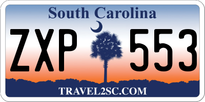 SC license plate ZXP553