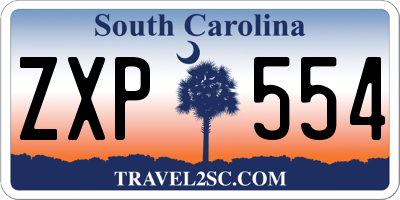 SC license plate ZXP554