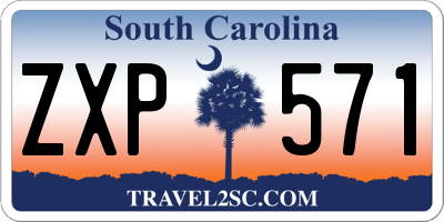SC license plate ZXP571