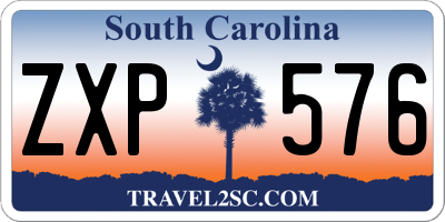 SC license plate ZXP576