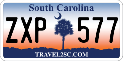 SC license plate ZXP577