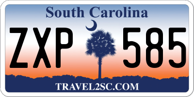 SC license plate ZXP585