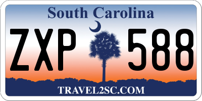 SC license plate ZXP588