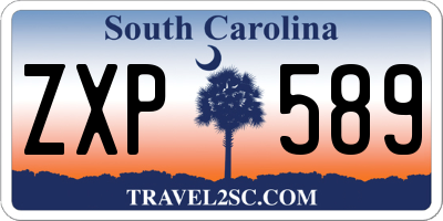 SC license plate ZXP589