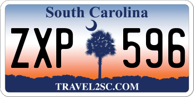 SC license plate ZXP596