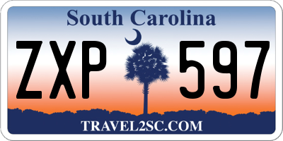 SC license plate ZXP597
