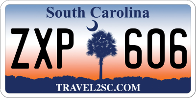 SC license plate ZXP606