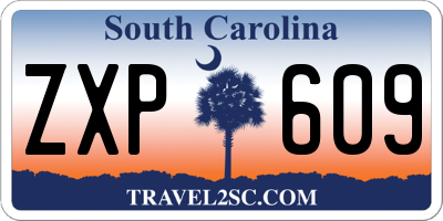 SC license plate ZXP609