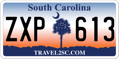 SC license plate ZXP613
