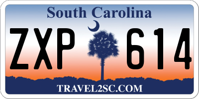 SC license plate ZXP614