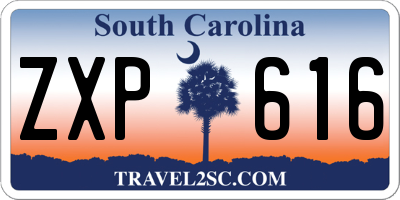 SC license plate ZXP616