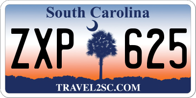 SC license plate ZXP625