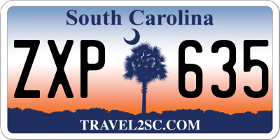 SC license plate ZXP635