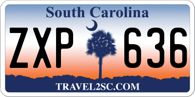 SC license plate ZXP636
