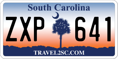 SC license plate ZXP641
