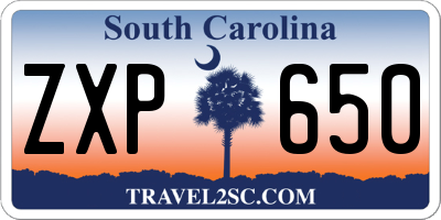 SC license plate ZXP650