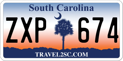 SC license plate ZXP674