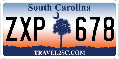 SC license plate ZXP678