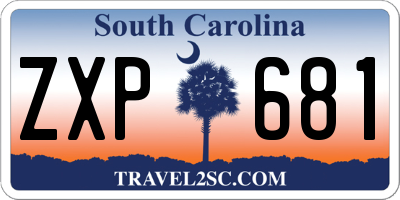 SC license plate ZXP681