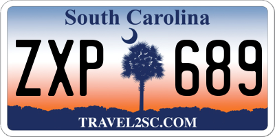 SC license plate ZXP689