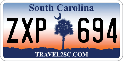 SC license plate ZXP694
