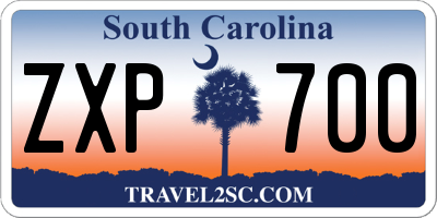 SC license plate ZXP700