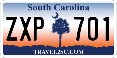 SC license plate ZXP701
