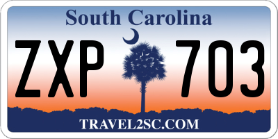 SC license plate ZXP703