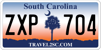 SC license plate ZXP704