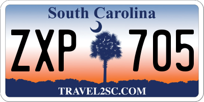SC license plate ZXP705