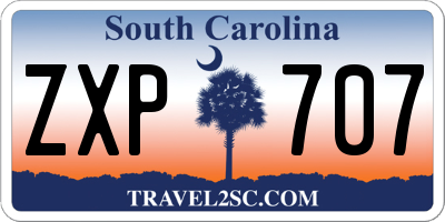SC license plate ZXP707