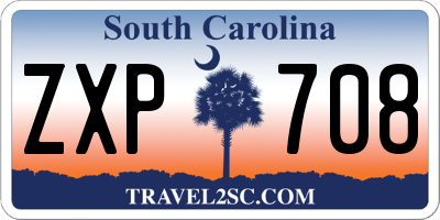 SC license plate ZXP708
