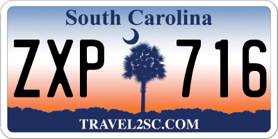 SC license plate ZXP716