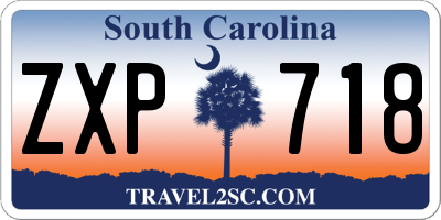 SC license plate ZXP718