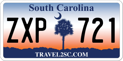 SC license plate ZXP721