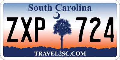 SC license plate ZXP724