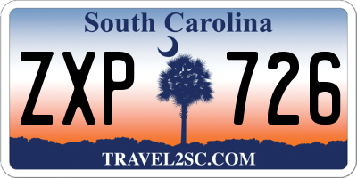 SC license plate ZXP726
