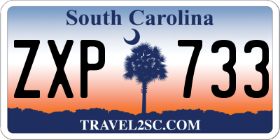 SC license plate ZXP733