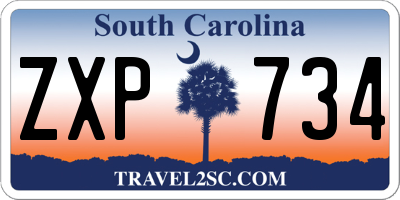SC license plate ZXP734