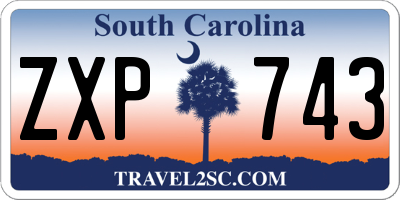 SC license plate ZXP743