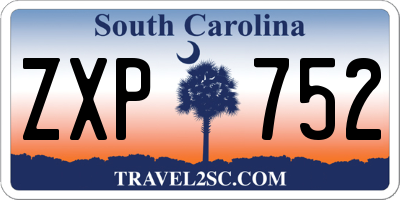 SC license plate ZXP752