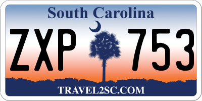 SC license plate ZXP753