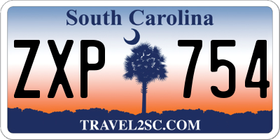 SC license plate ZXP754