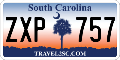 SC license plate ZXP757