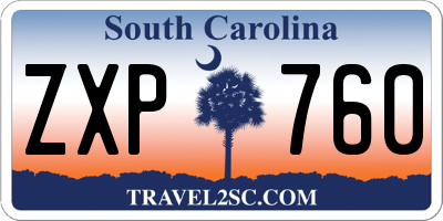SC license plate ZXP760